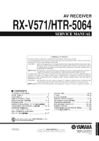 Yamaha HTR-5064 - Service Manual 